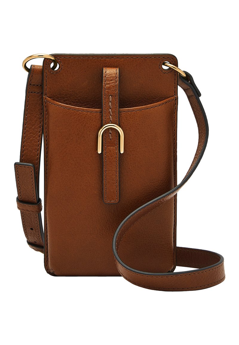 Sac Bandoulière Crossbody FOSSIL Bobbie Pour Téléphone - Cuir Marron, Neuf Avec Étiquettes