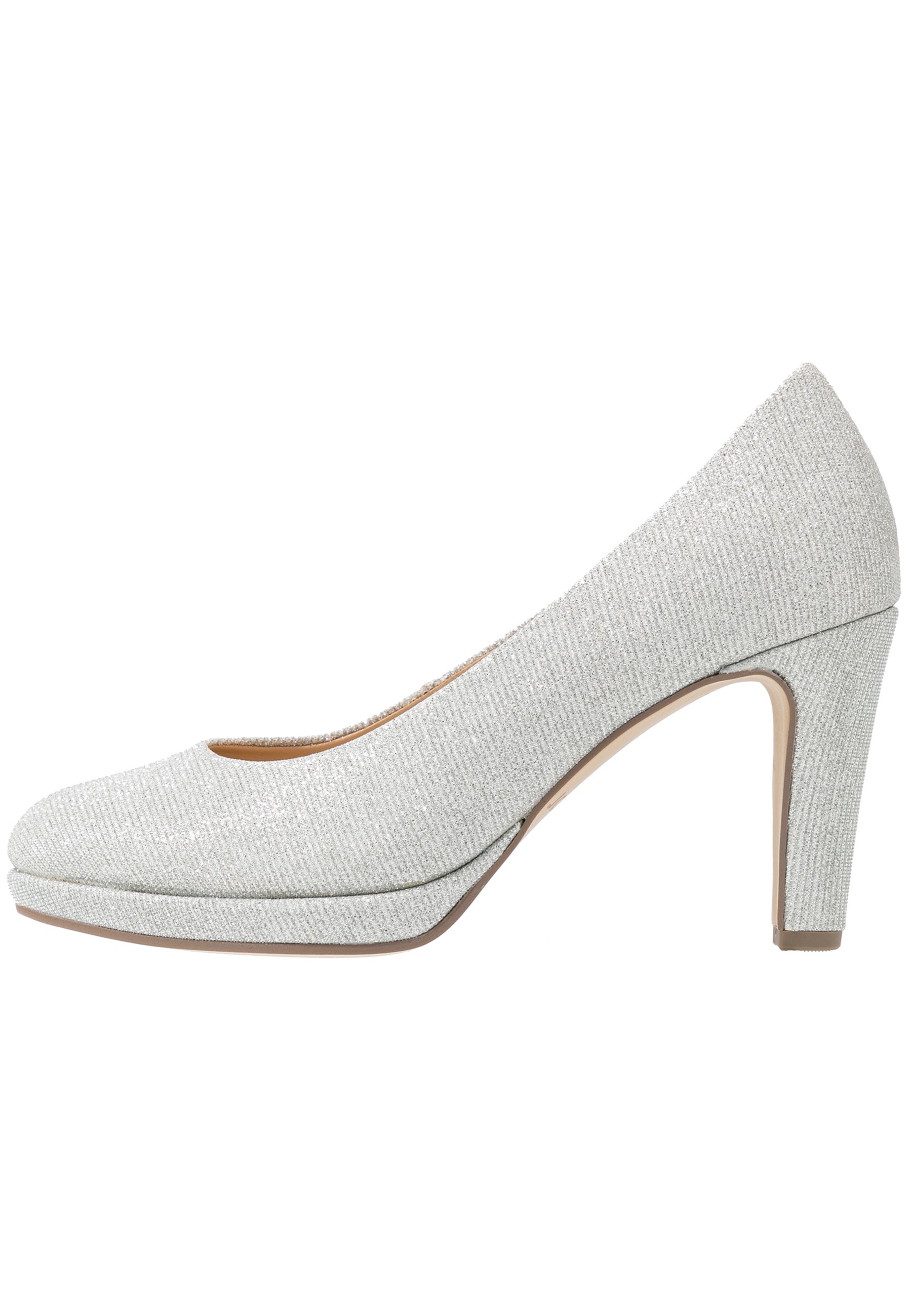 gabor silver pumps