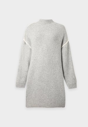 Vero Moda, VMBOOME HIGHNECK PIPING DRESS - Рокля тип пуловер - light grey melange/birch