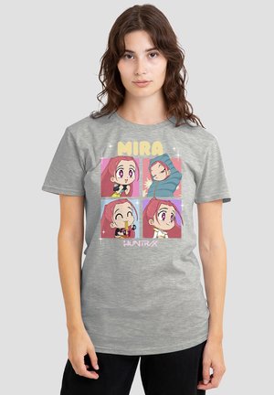 KPOP DEMON HUNTERS - HUNTRIX MIRA CHIBI BOXES - Print T-shirt - mottled grey