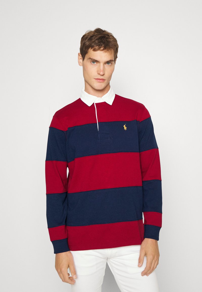 Polo Ralph Lauren LONG SLEEVE RUGBY Polo newport navy/holiday red