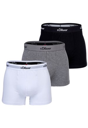 Herrenboxershorts in Weiß, Grau und Schwarz. Hergestellt aus Baumwolle, mit einem weichen Bund und "s.Oliver"-Logo. Jede Hose hat einen klassischen Schnitt.