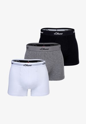 s.Oliver, BASIC 3 PACK - Kurze Boxershorts - grau schwarz weiß