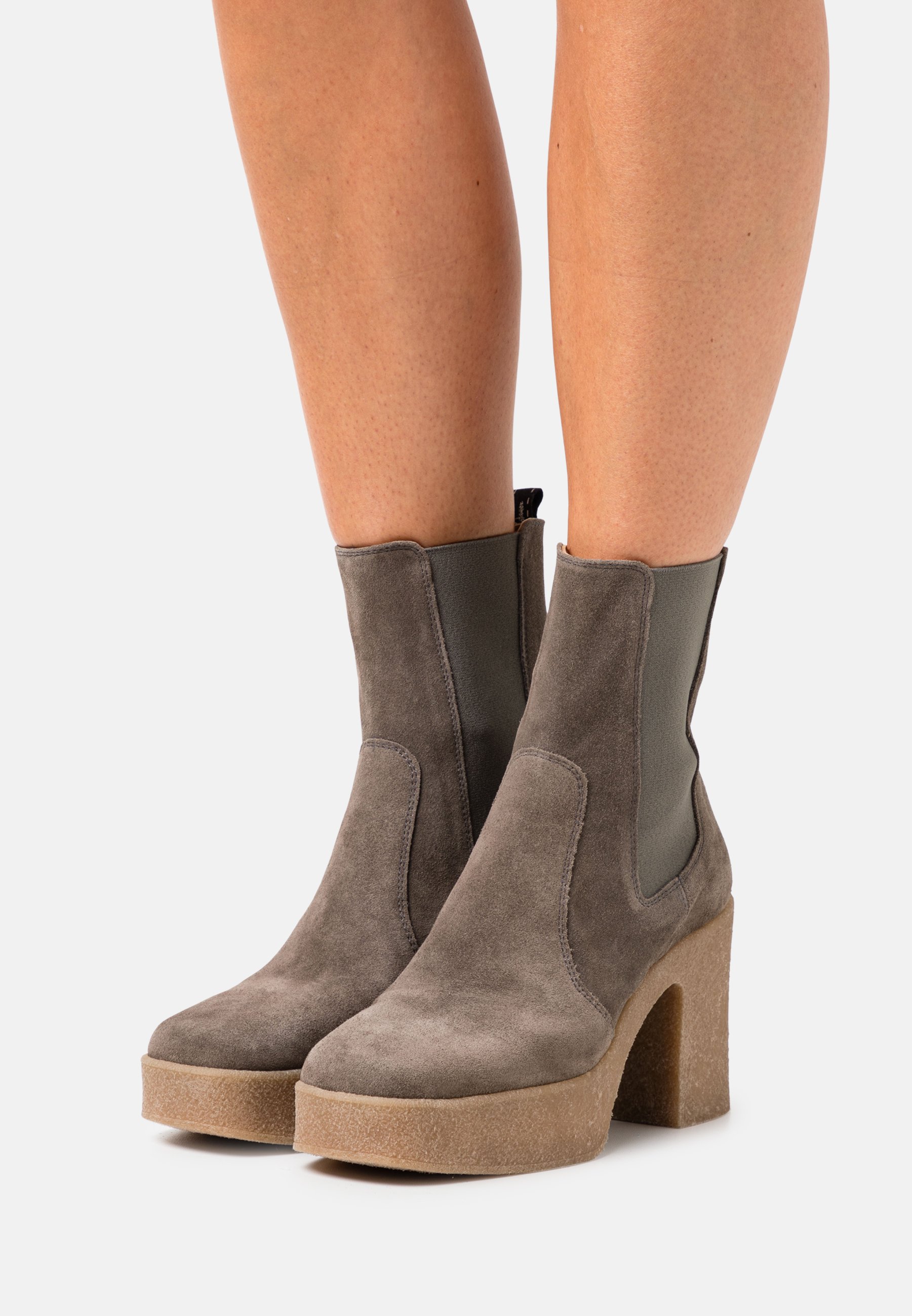 Castañer ENEA - Botines de tacón - gris - Zalando.es
