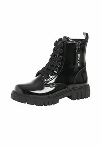 s.Oliver Stivaletti stringati - black patent