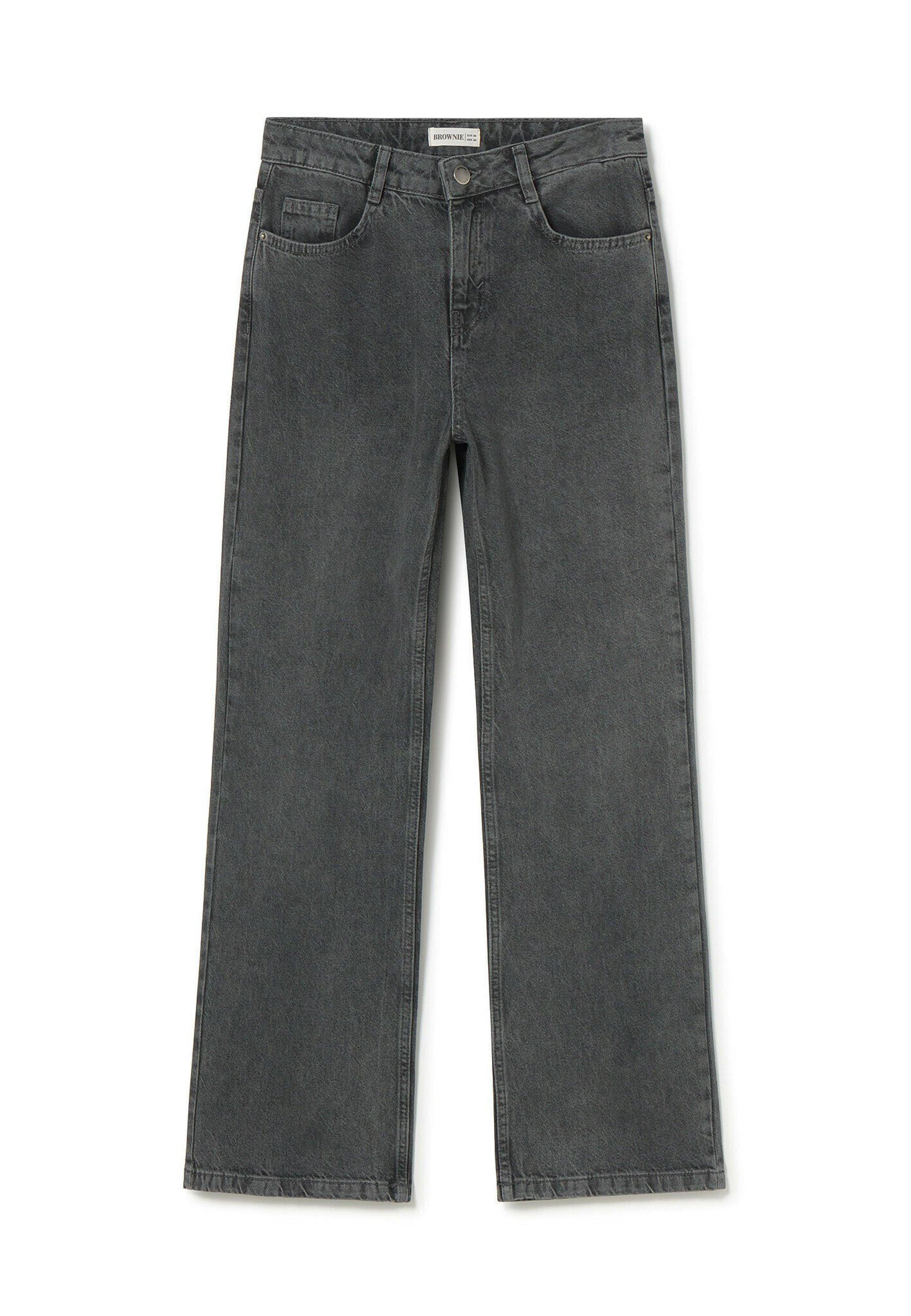 Pantalon Fluido Vaqueros Zara Enrollados Pantalones Holgados - Main Image