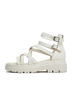 Sandalen met enkelbandjes - beige