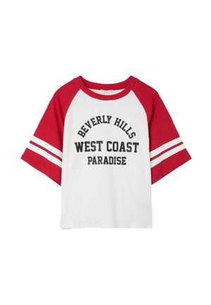 Stradivarius, GRAPHIC RAGLAN T-SHIRT - T-shirt con stampa - red