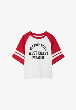 Stradivarius, GRAPHIC RAGLAN T-SHIRT - Print T-shirt - red