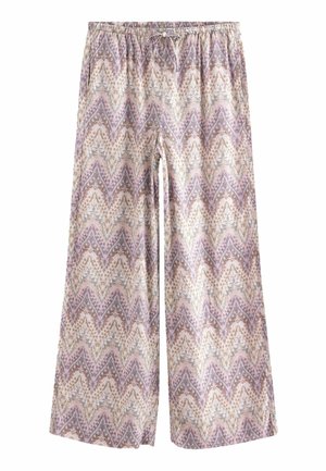 TIE WAIST WIDE LEG - Kelnės - lilac purple