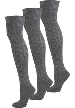 Over-the-knee socks - hellgrau