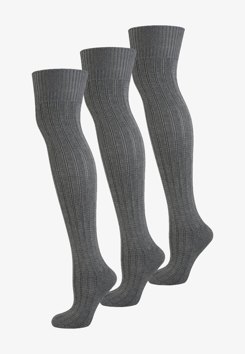 NUR DIE Overkneestrümpfe - hellgrau