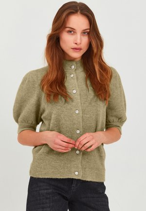 PZASTRID - Strickjacke - gray green melange