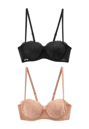 Next PAD STRAPLESS 2 PACK STANDARD - Podprsenka s viacerými možnosťami nosenia / bez ramienok - black/nude