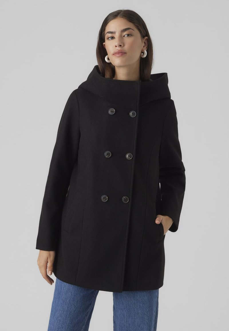 Vero Moda VMFORTUNE SHILA NOOS - Cappotto corto - black