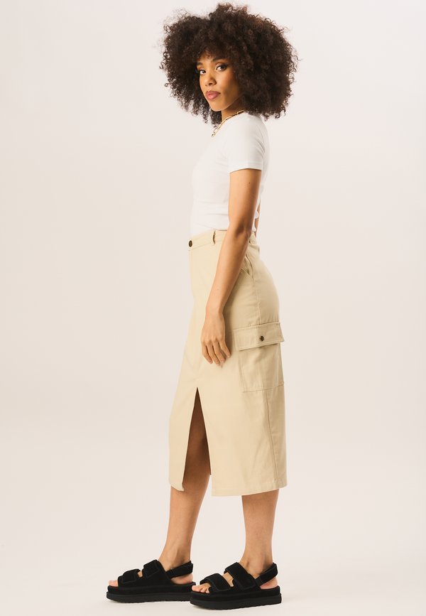 MIDI - Pencil skirt - stone3