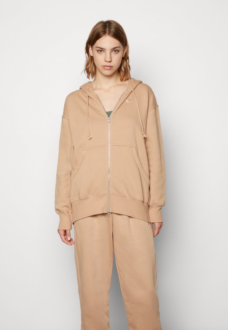 Nike Sportswear HOODIE - Majica s kapuljačom i patentnim zatvaračem - hemp/sail