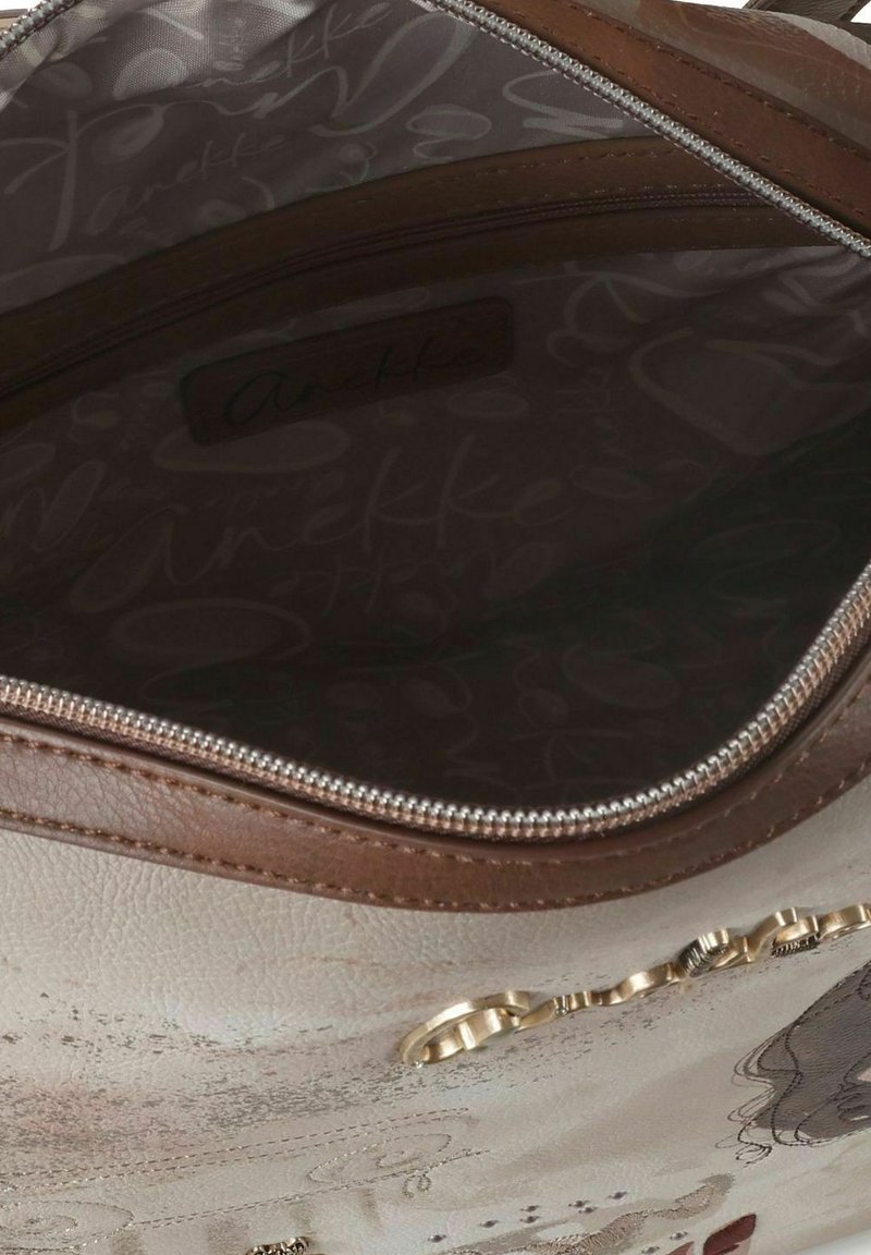 Anekke Sac à dos de promenade pour femme avec fermeture éclair, Marron pas cher