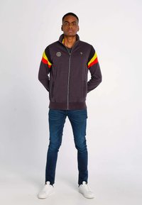 J&JOY BELGIUM LOGO - Sweater met rits - black