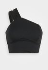 NEBBIA WOMENS HIGH SUPPORT SPORTS BRA INTENSE ASYMMETRIC - Reggiseno sportivo con sostegno elevato - black
