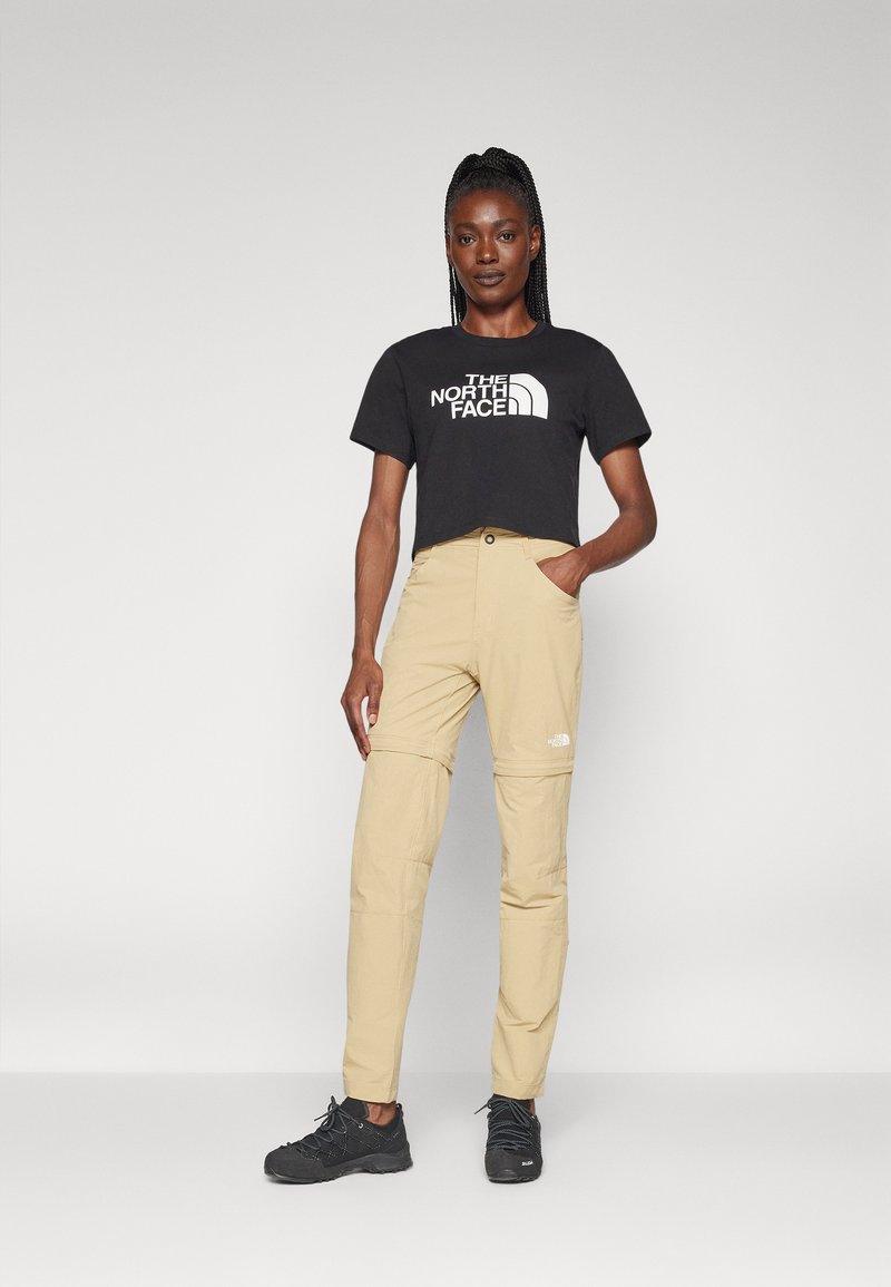 The North Face EASY RELAXED CROPPED TEE - Triko s potiskem - black