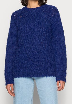 Stickad tröja - royal blue