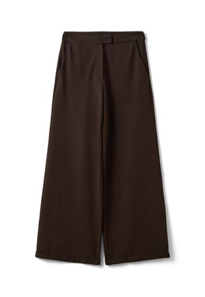 Stefanel, FORMAL WIDE-LEG TROUSERS. - Pantalones - chocolate brown
