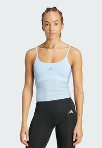 adidas Performance HYPERGLAM TANK - Linne - glow blue   blue fusion