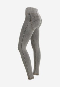 Freddy WR UP VITA ALTA - Pantaloni - gray jeans yellow seams