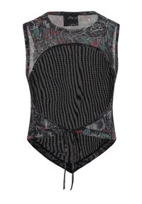 Ed Hardy DRAGON REPEAT TIED BACK - Top - black