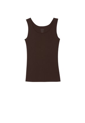 Intimissimi, ROUND NECK AND RAW CUT - Hemd - dark brown