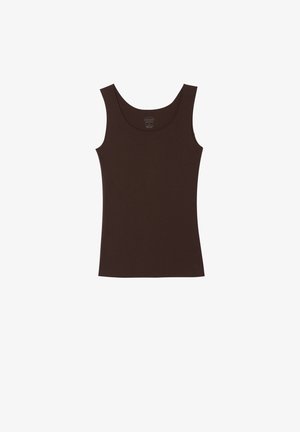 Intimissimi, ROUND NECK AND RAW CUT - Hemd - dark brown
