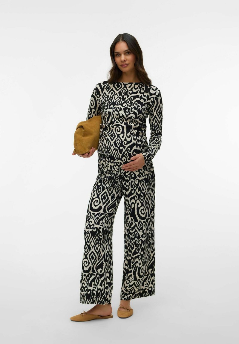 Moda Normal Vero Moda NORMAL GESCHNITTEN RUNDHALS TOP - Camicetta - birch/marrone ...