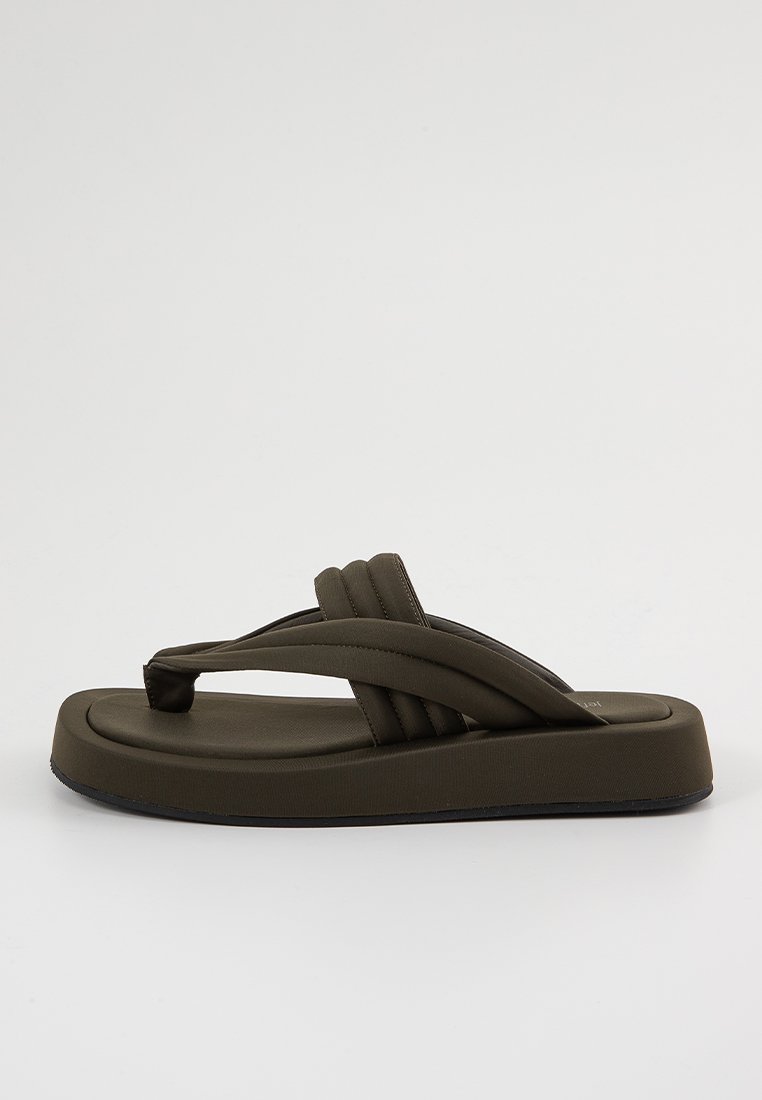 Jeffrey Campbell Sandales tongs olive