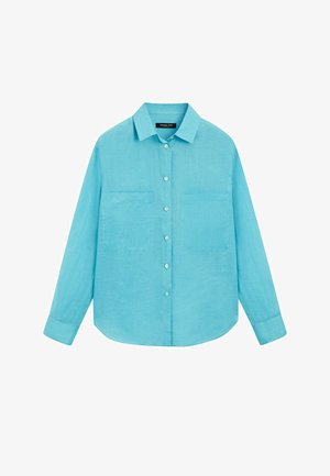 Massimo Dutti, Hemdbluse - mottled blue