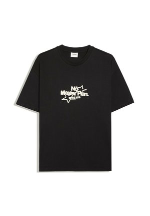 Bershka, BOXY-FIT PRINTED - T-SHIRT - T-shirt print - black