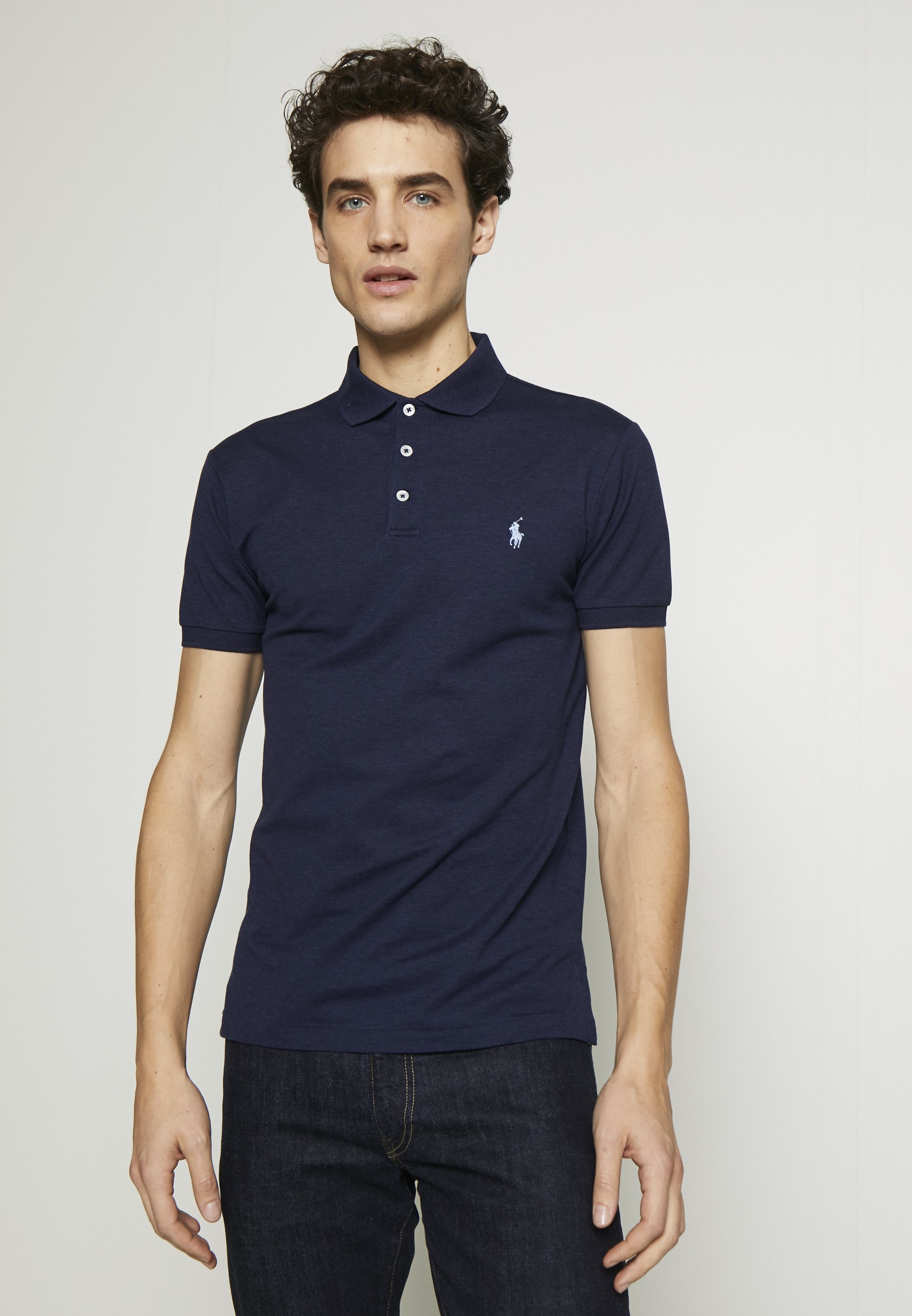 navy short sleeve ralph lauren shirt