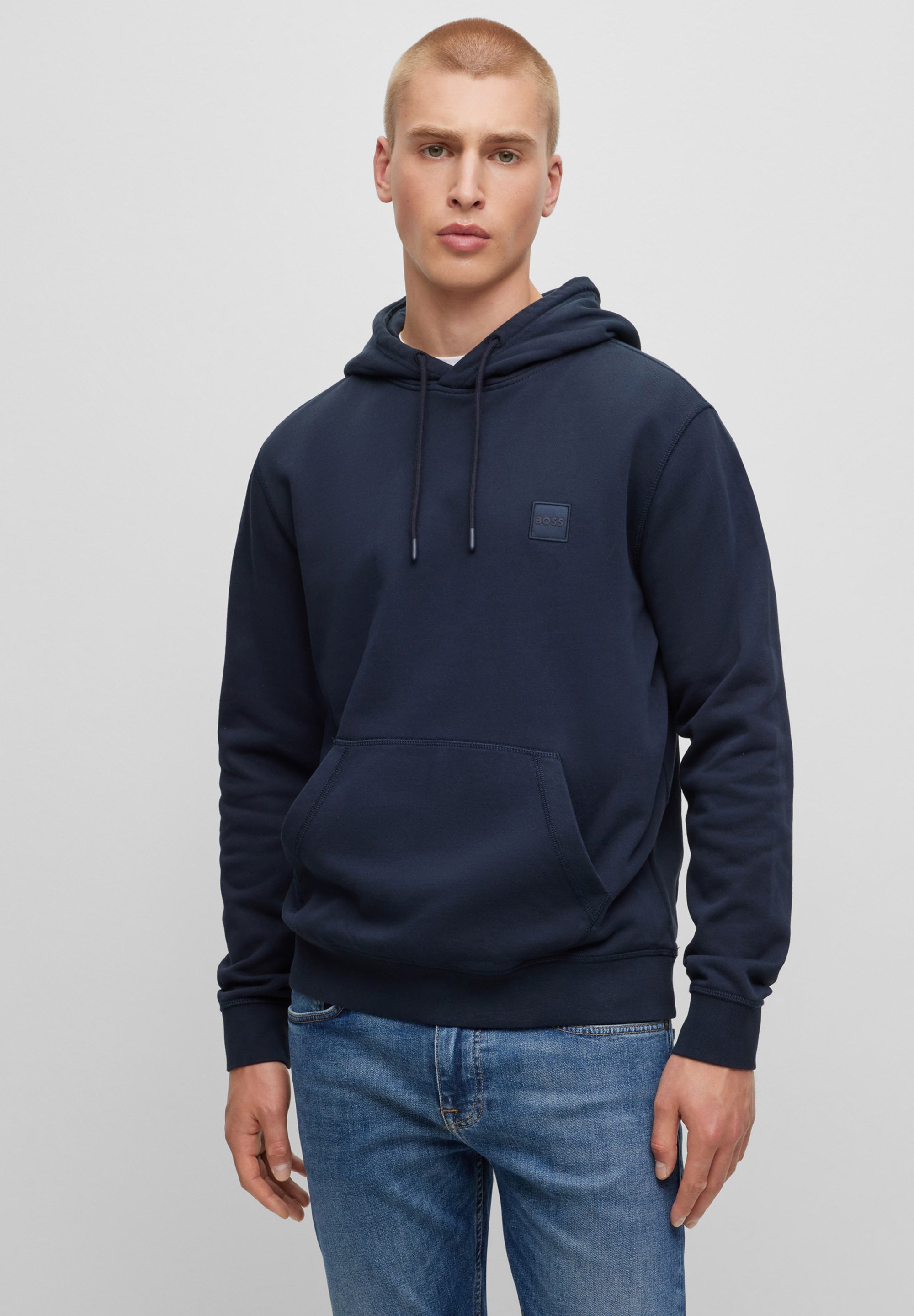 BOSS WETALK - Kapuzenpullover - dark blue/dunkelblau - Zalando.de