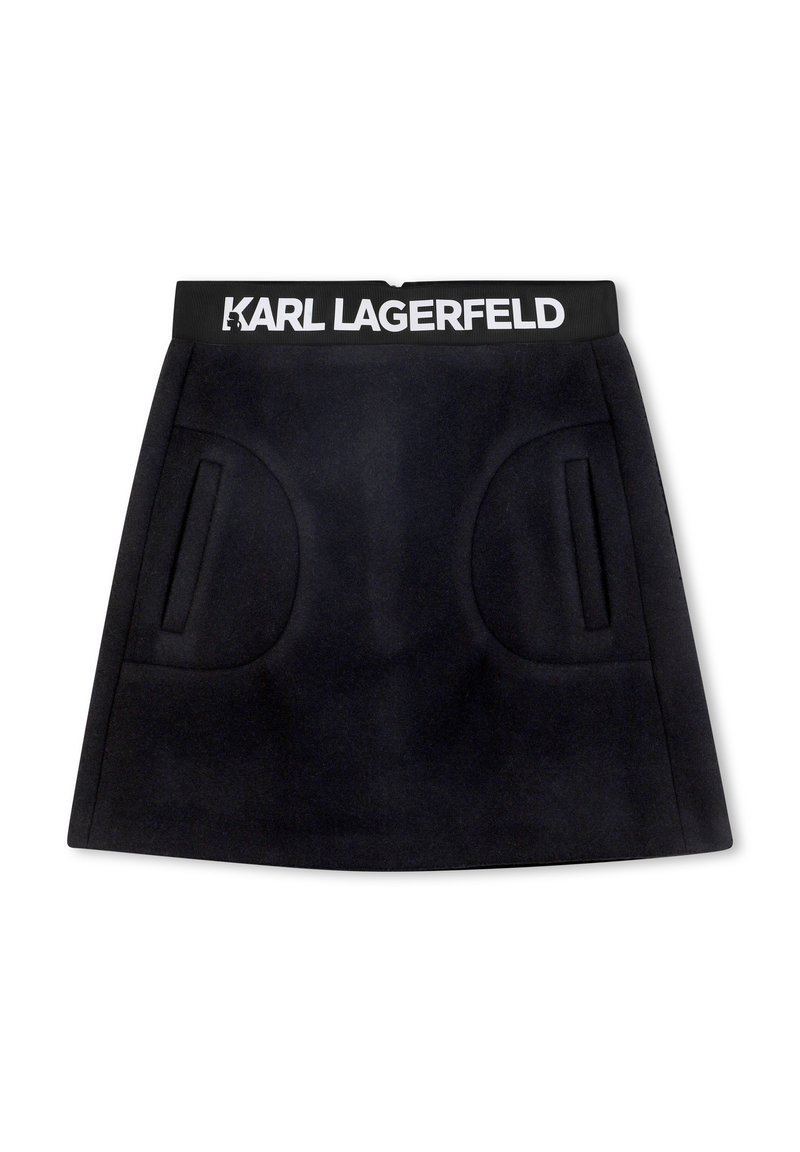 KARL LAGERFELD KIDS A-lijn rok zwart KARL LAGERFELD KIDS A-lijn rok zwart