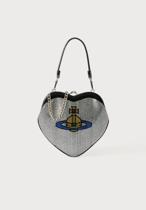 BELLE HEART FRAME PURSE - Soma ar siksnu pāri ķermenim - silver-coloured
