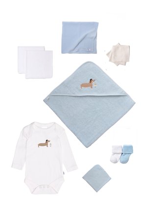 Liliput, GESCHENKSET DACKEL UNISEX SET - Badetuch - weiss-hellblau