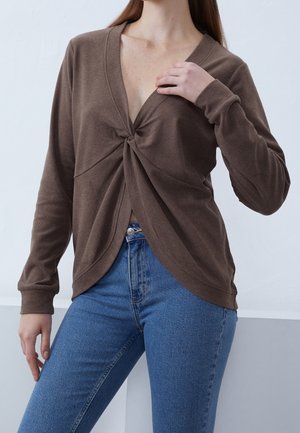 Sweatshirt - mottled light brown