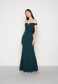 WAL G. - KIA OFF THE SHOULDER MAXI DRESS - Gallakjole - forest green Miniaturebillede 1