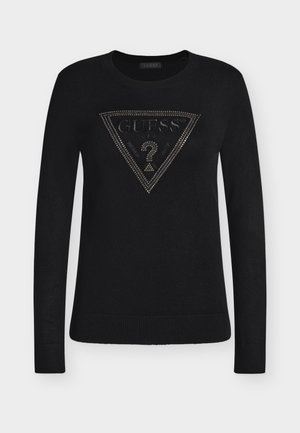 Guess, LS CN KATIE TRIANGLE LOGO SWTR - Pullover - jet black