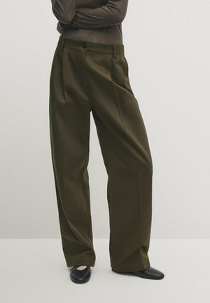 Massimo Dutti Pantalon classique - dark green
