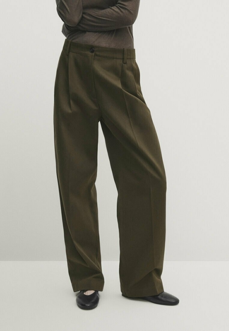 Massimo Dutti Pantalon classique - dark green