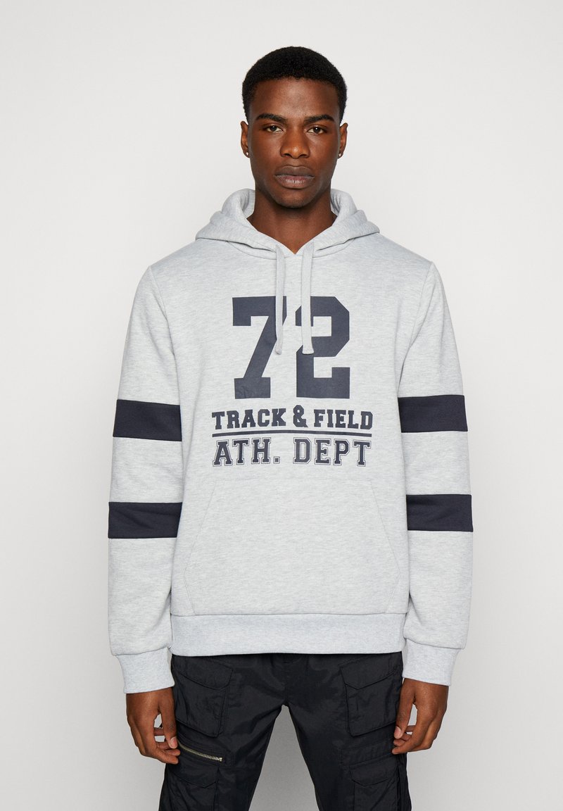 Brave Soul JAMMER - Sweat à capuche - grey marl/navy