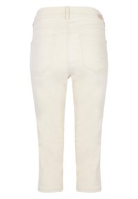 Angels ANACAPRI  MIT KONTRASTNÃ¤HTEN - Shorts di jeans - beige