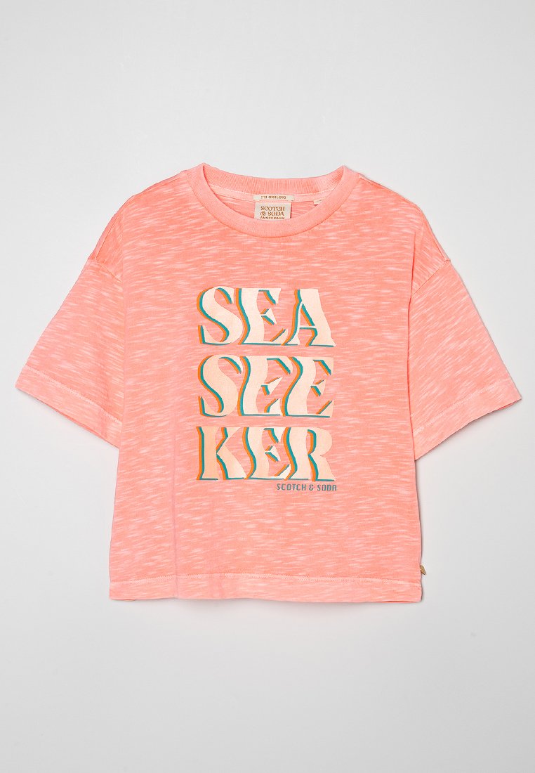 Scotch & Soda T-shirt print abrikoos Scotch & Soda T-shirt print abrikoos