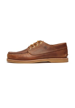 CRAFTED BOAT 3 EYE - Sporty snøresko - medium brown full grain